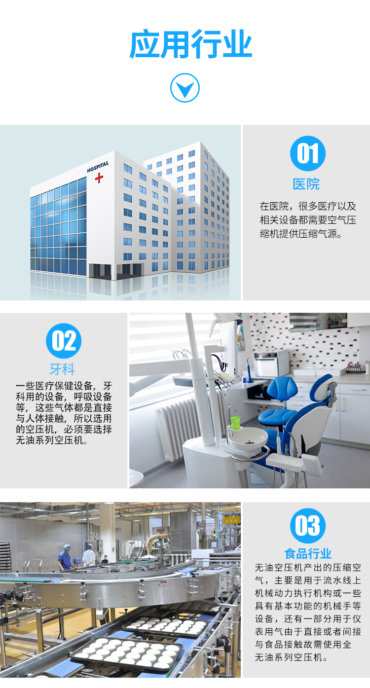 干式无油空压机